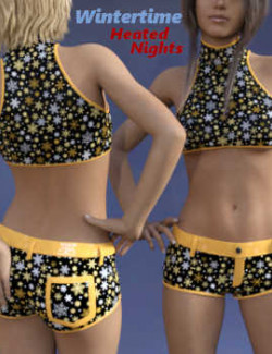 Wintertime Heated Nights for Hot Southern Nights Outfit G8F in Daz Studio