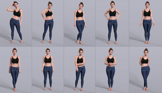 Confident Fashion Standing Poses for Genesis 8 and 8.1 Females | 3d Models  for Daz Studio and Poser