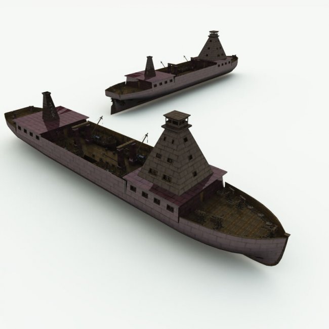 Dwarven Warship for Poser