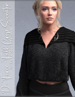 D-Force Fall Crop Sweater for Genesis 9