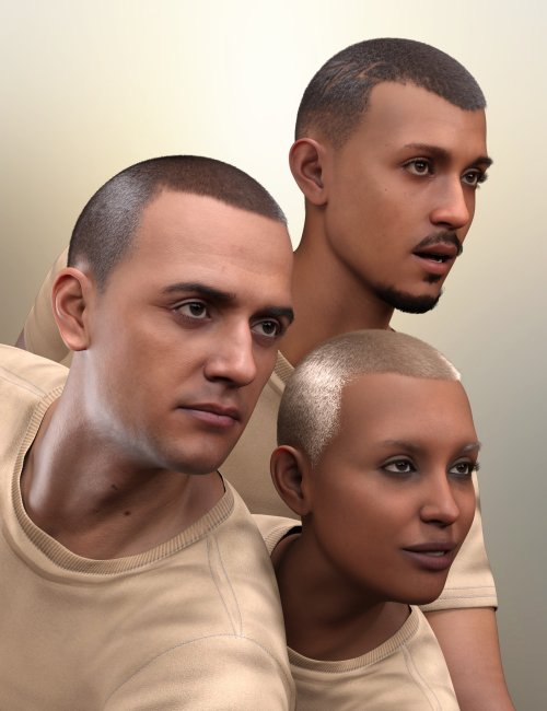 MRL Buzz Cut Hair  Poser  DAZ Studio