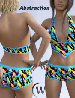 Abstraction Styles for Allure Outfit G8F and G9 in Daz Studio