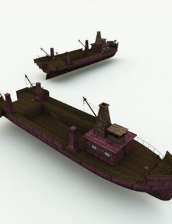 Dwarven Trawler Ship for Poser