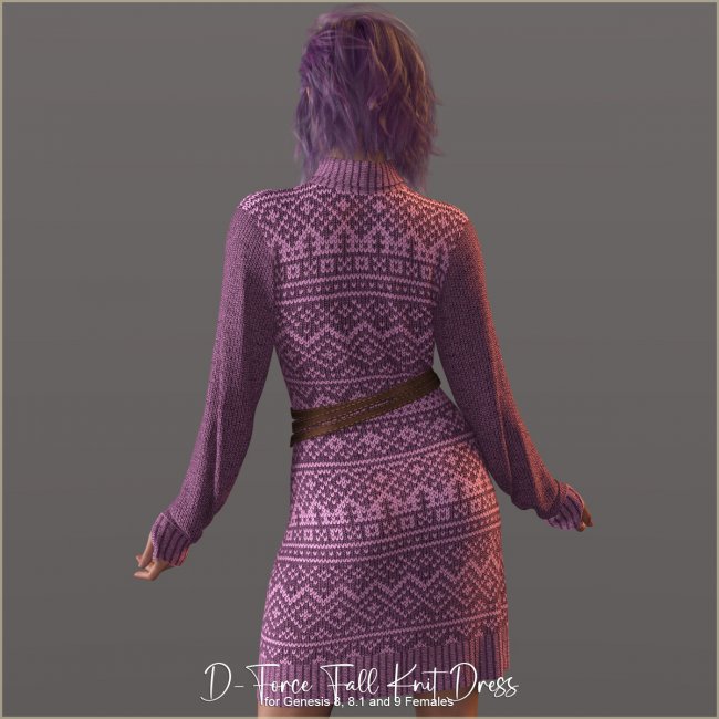 D-Force Criss Cross Dress for Genesis 8 and 9 Females