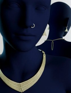 Indian Necklace and Earrings for Genesis 8 and 8.1 Females