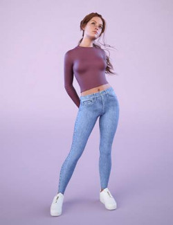 NG High Waist Skinny Jeans Outfit for Genesis 9