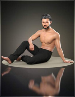 Masculine Seated Poses for Genesis 9