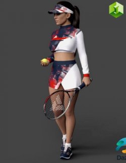 Alice's Tennis Suit for Genesis 8 Female