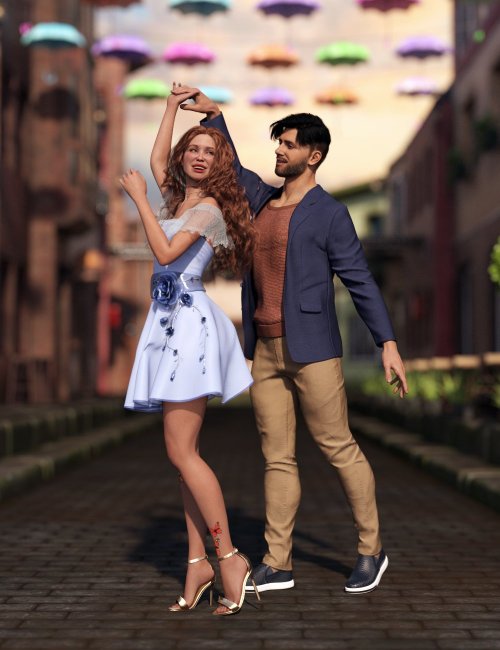 Let's Dance Pose Set for Genesis 9 | 3d Models for Daz Studio and Poser