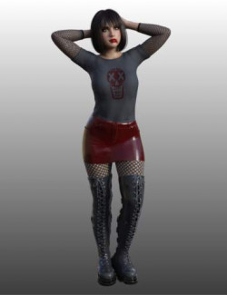 FG Goth Style Outfit for Genesis 8 Female