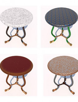 Tripod Table in 4 versions - extended license