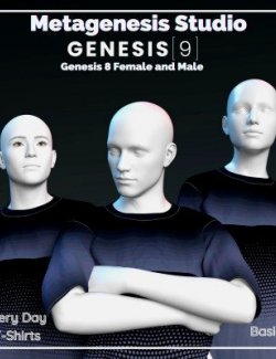 DForce Basic T-Shirt for Genesis 8 and 9