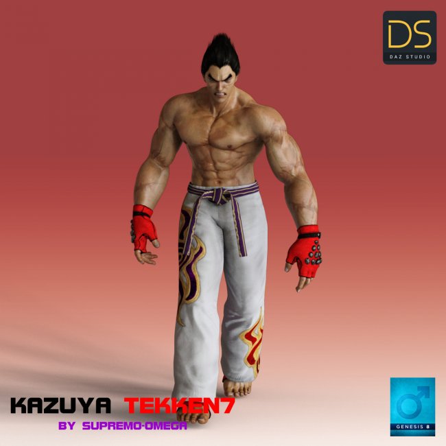 Kazuya Mishima T7 for G8 Male  3d Models for Daz Studio and Poser