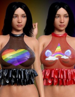 Dforce Ruffle Top for Genesis 8 Female