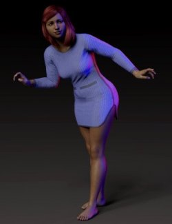 Quilted Dress for Genesis 8 Female