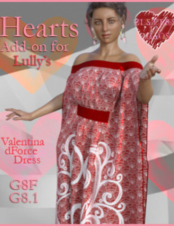 Hearts Add-On for Lully's dForce Valentina Dress for G8F_G8.1