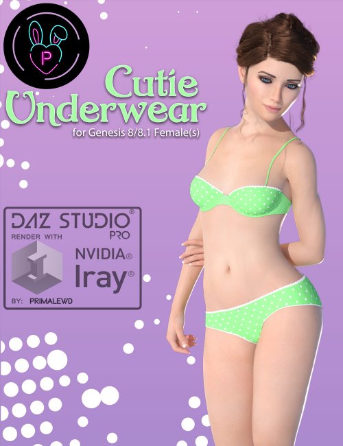 Cutie Underwear for Genesis 8 and 8.1 Female | 3d Models for Daz