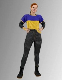 Gotham Knight Batgirl Casual Outfit 2 for Genesis 8 Female
