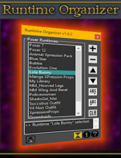 Runtime Organizer for Poser 12