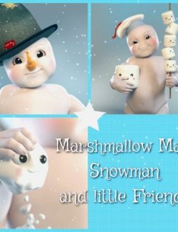 Marshmallow Man and Snow Man for Genesis 8 Male