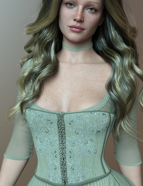 dForce Corset Skirt Outfit Textures