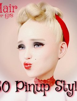 50 Pinup Style Hair for Genesis 8 Female