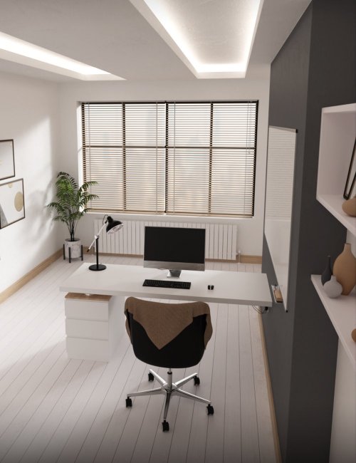 Minimalist Home Office Setup by FancyDigitalDesigns on DeviantArt