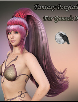 Fantasy Ponytail for Genesis 9 Base Female