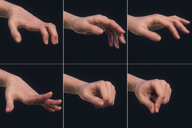 3D 5 Male Hand Poses - TurboSquid 1799333