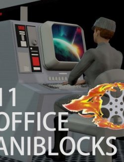 11 Office Aniblocks for Genesis 8 Male and Female