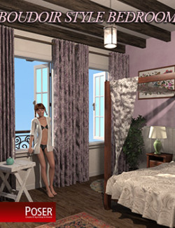 Boudoir style bedroom for Poser