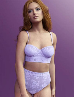 X Fashion Highwaist Lace Lingerie for Genesis 9