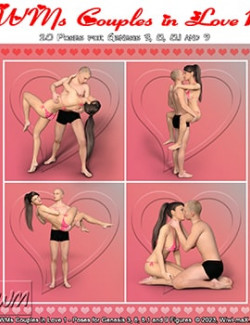 WMs Couples in Love 1- Poses for Genesis 3, 8, 8.1 and 9 Figures