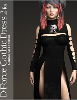 D-Force Gothic Dress 2 for G8F and G8.1F