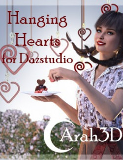 Arah3D Hanging Hearts for Dazstudio