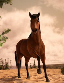 Mighty Stallion Poses for Daz Horse 3