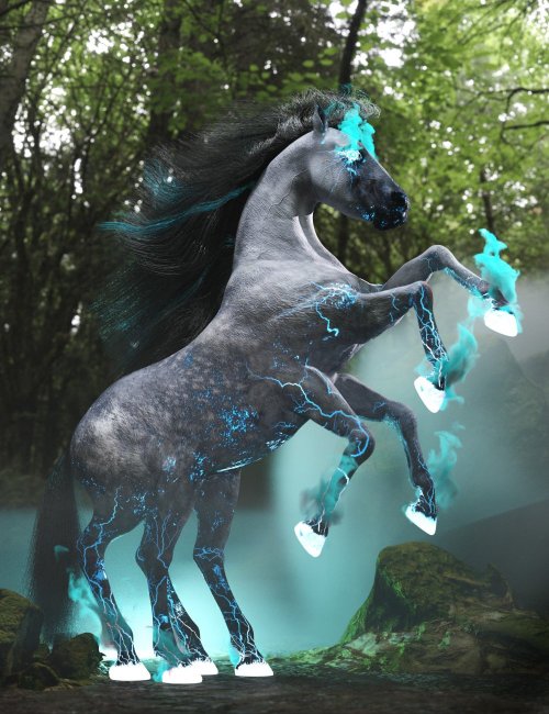 dForce Horse Hair for the Daz Horse 3