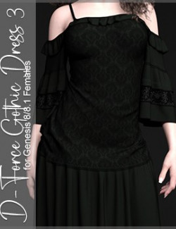 D-Force Gothic Dress 3 for G8F and G8.1F