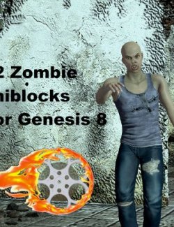 12 Zombie Aniblocks for Genesis 8