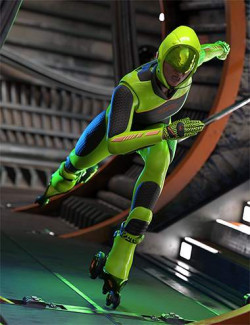 Sci-Fi Roller Poses for Genesis 9 and NDCyberDream Rollerblade