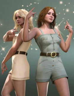 dForce MK Suspender Jumpsuit for Genesis 9