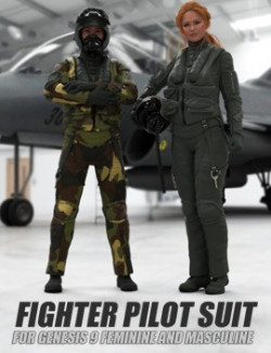 Fighter Pilot Suit for Genesis 9 Feminine & Masculine