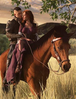 Unbreakable Bond Horse Riding Poses for Genesis 9 and Daz Horse 3