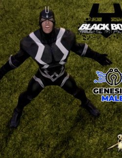 Black Bolt Comic Outfit for Genesis 8 Male