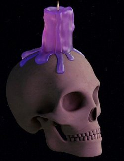 Morphing Candle for Morphing Skull (Extended License)