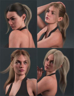 Ponytails for Mega Updo 3 Hair for Genesis 9