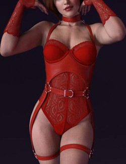 X Fashion Princess Bodysuit Outfit for Genesis 9