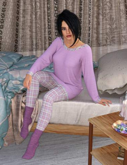 dForce Gianna Pajama Set for Genesis 9