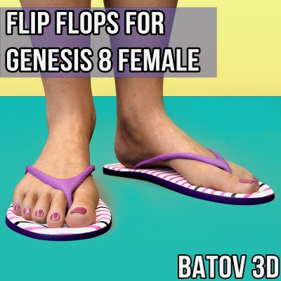 Click here to see preview images for "Flip Flops for Genesis 8 Female" Flip Flops for Genesis 8 Female