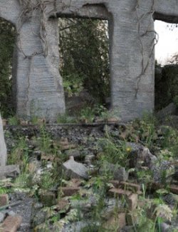 3D Scenery: Deserted Concrete Ruin 2